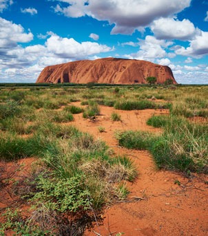 Um deserto vermelho no centro da Austrália